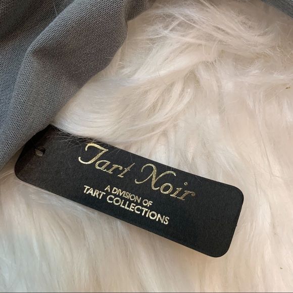 Nwt! Tart Noir Gray Ruched Bandeau Bra, S. - Picture 3 of 5